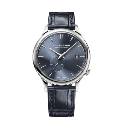  Chopard/萧邦  L.U.C系列自动机械灰色鳄鱼皮表带男士腕表40毫米161945-1001