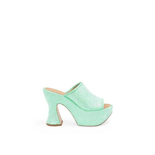  LOEWE罗意威 22年秋冬 女士 高跟凉鞋 Platform mule in sequins L616379X20-4180