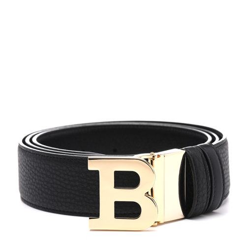 BALLY/巴利22春夏荔枝纹牛皮革带扣式男士皮带腰带BBUCKLE