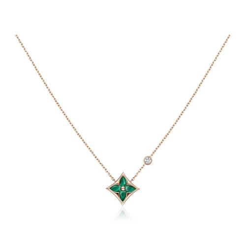  LV路易威登 22年秋冬 女士 项链 Collier pendentif Star Color Blossom BB， or rose， malachi