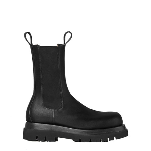 Bottega Veneta/葆蝶家  21早春新款女式黑色小牛皮中筒靴 592045VIFH01000