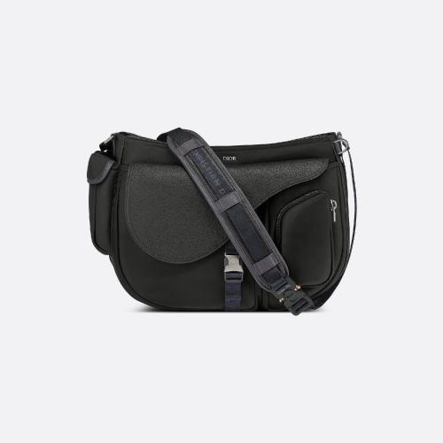  DIOR迪奥 22年秋冬 男士 单肩包 DIOR AND SACAI Saddle Soft 手袋 1ADHO029USH_H15E
