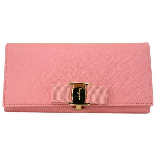 Salvatore Ferragamo/菲拉格慕 女士粉色皮革钱包 22A900 643534