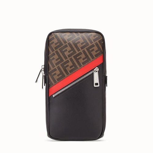 FENDI/芬迪 2020早春新款 男士皮革拼接帆布肩背包 7VZ033A9XSF19P9