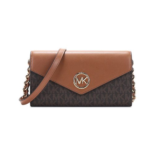 Michael Kors/迈克·科尔斯 MK女包大号CARMEN系列人造革/牛剖层皮革单肩斜挎包信封包手拿包 32S1GNMC9B