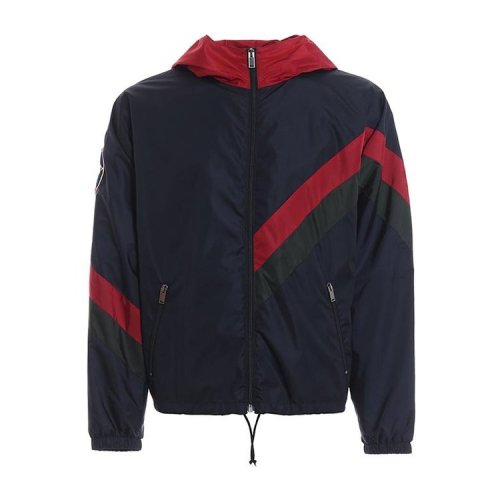 GUCCI/古驰  拉链  拼色 条纹装饰 男士 连帽夹克 553284ZAAU6_4418