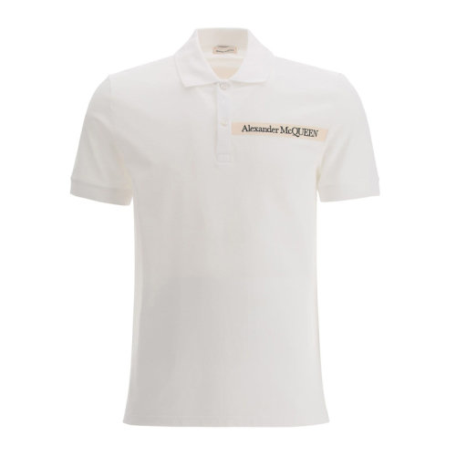 Alexander McQueen/亚历山大麦昆 男装 服装 棉质字母logo 印花 男士短POLO衫