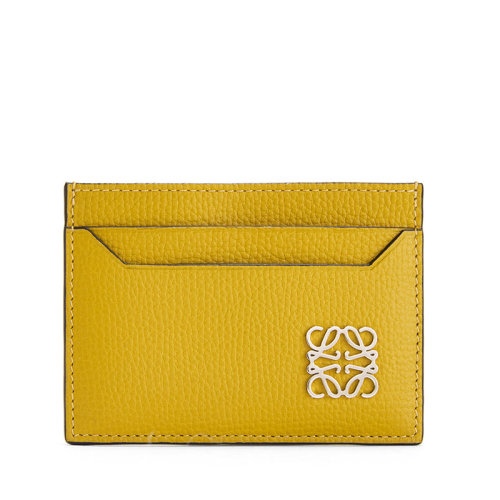 LOEWE/罗意威  女士黄褐色鹅卵石纹粒面小牛皮徽标印花卡片夹0010593499