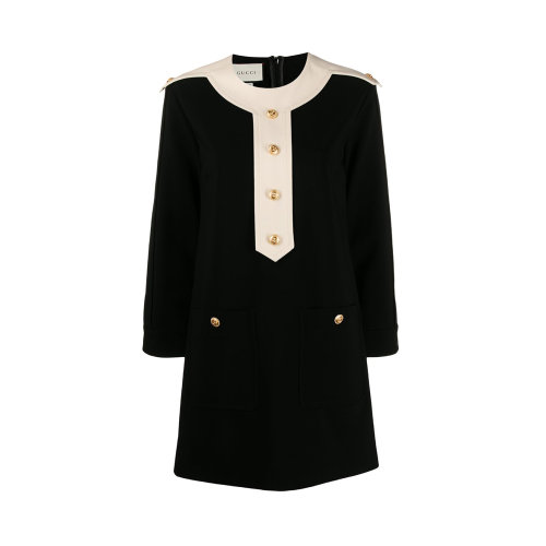 GUCCI/古驰 女士黑色长袖连衣裙 580104-XJBFI-1032