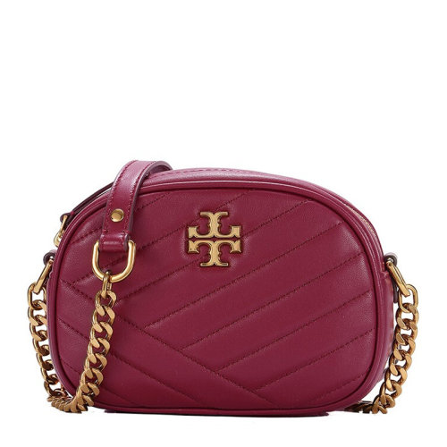 Tory Burch/汤丽柏琦  KIRA系列 女士酒红色小号羊皮革单肩包斜挎包女包 60227-609