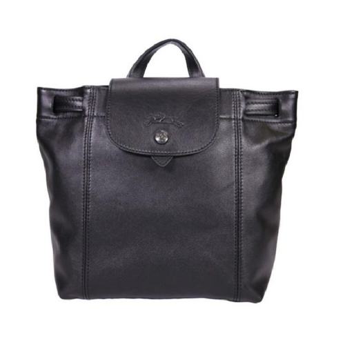 Longchamp/珑骧 女士黑色皮革双肩背包 L1306 757 001 PLSX