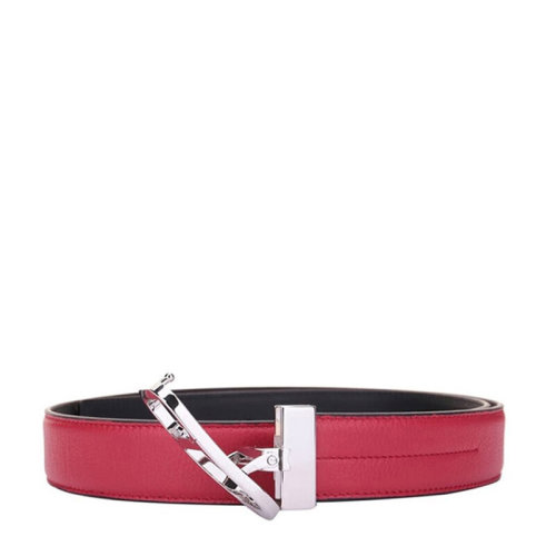 Dior Homme/迪奥桀傲 男士红色牛皮双面可用经典复古板扣式双色腰带皮带 4167-PLTAB-H46Q