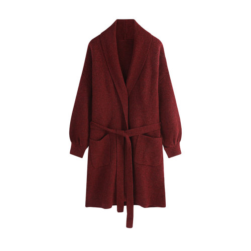 SHOKAY/绣嘉 女士针织衫/毛衣【喜马拉雅】系列女士泡泡袖中长款针织外套