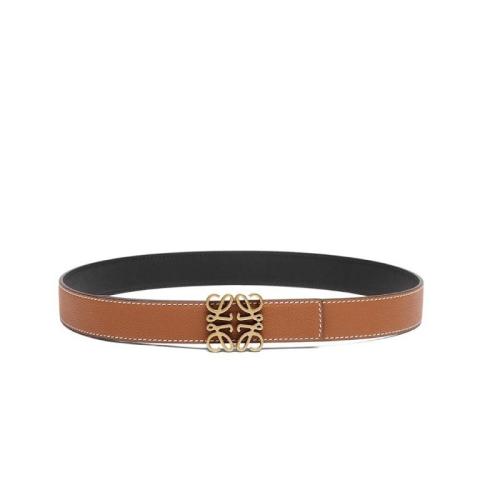 LOEWE/罗意威  时尚百搭复古做旧logo扣粒面腰带528120072935【主推】3.2cm 皮带男