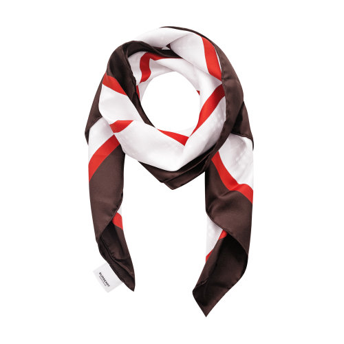 桑蚕丝赤褐色女士丝巾 BURBERRY/博柏利 巴宝莉 围巾