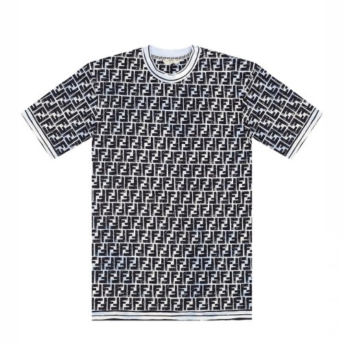  FENDI/芬迪 女士拼色棉质短袖T恤 FS7242 AC6G F1B64 PLFSX