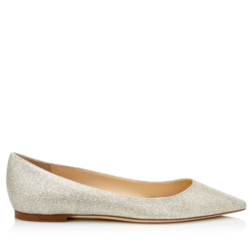 Jimmy Choo/周仰杰  女士经典款金色细闪平底鞋平跟鞋 ROMYFLATDGZ