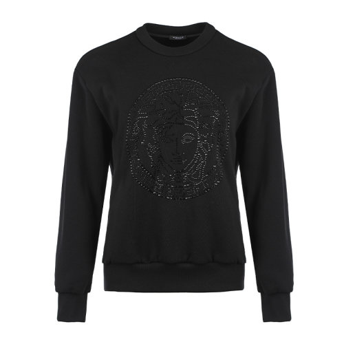 VERSACE/范思哲 美杜莎烫钻图案女士套头卫衣女卫衣10015701A01174