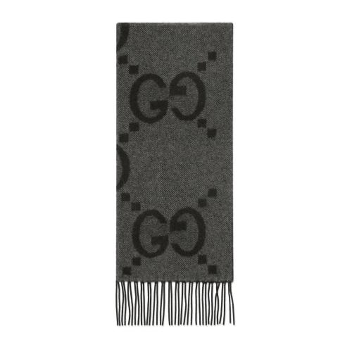  GUCCI古驰 22年秋冬 男士 GG山羊绒提花围巾 674275 4GABX 1360