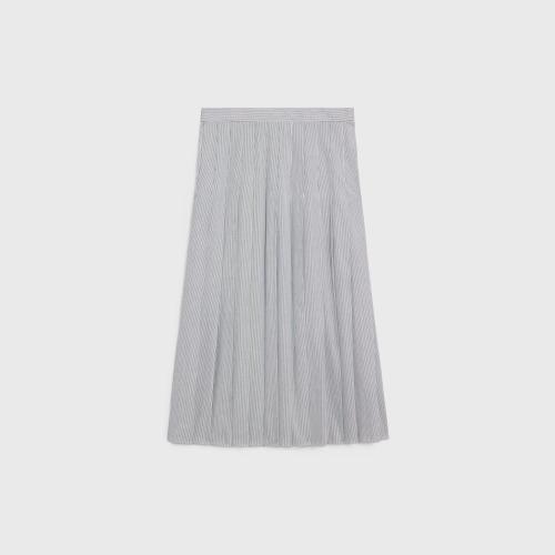  CELINE赛琳思琳 22年秋冬 女士 半身裙 泡泡纱棉质睡衣风格半身裙 2J441191I.01WB