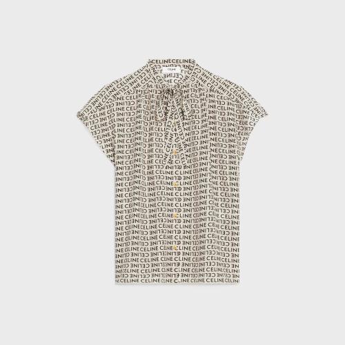  CELINE赛琳思琳 22年秋冬 女士 短袖衬衫 BLOUSE LA_VALLIERE CREPE DE CHINE 2B598983Q.01KC