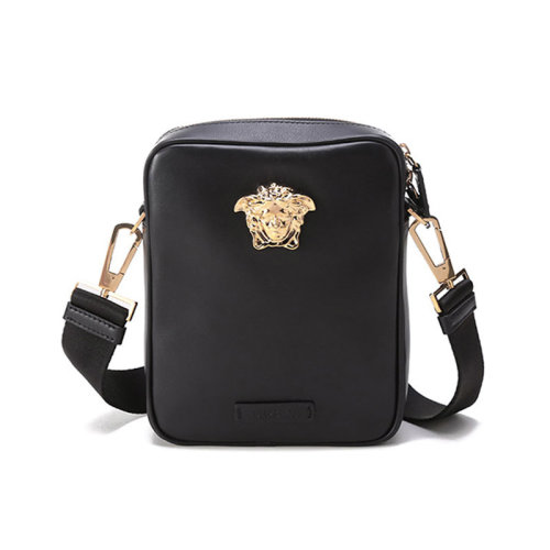 VERSACE/范思哲【22年新款】男士牛皮革LA MEDUSA单肩斜挎包 10007 DVT8ME