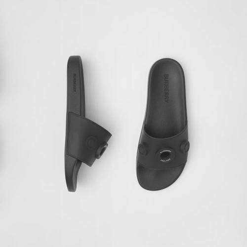 BURBERRY 22年秋冬 男士 徽标装饰拖鞋 80481961