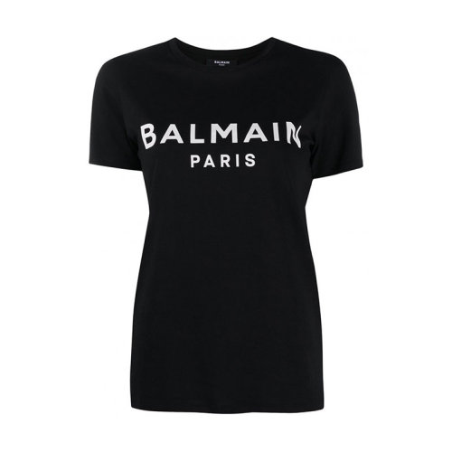 BALMAIN/巴尔曼  女装 品牌字母LOGO 圆领 女士棉质短袖T恤 VF11350B019 EAB HKY210468