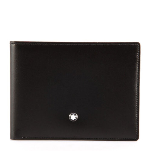 MontBlanc/万宝龙 大班系列 男士黑色牛皮6个信用卡袋钱包钱夹皮夹 14548