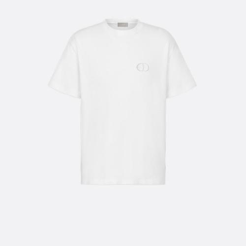  DIOR迪奥 22年秋冬 男士 短袖t恤 恤-白色棉质密纺平纹针织布cd-icon 943J60_0554_C080 预定商品1-3周发货