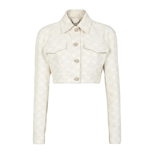 FENDI/芬迪  女士白色棉质牛仔短夹克FLF655AGUEF1ENO