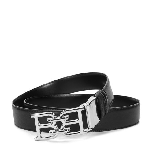 BALLY/巴利 男士皮质银色扣头板扣式双面皮带腰带 B CHAIN 35 M