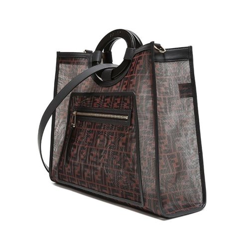 FENDI/芬迪 女士棕色皮革单肩包 8BH360 A6D6 F12PK PLSX