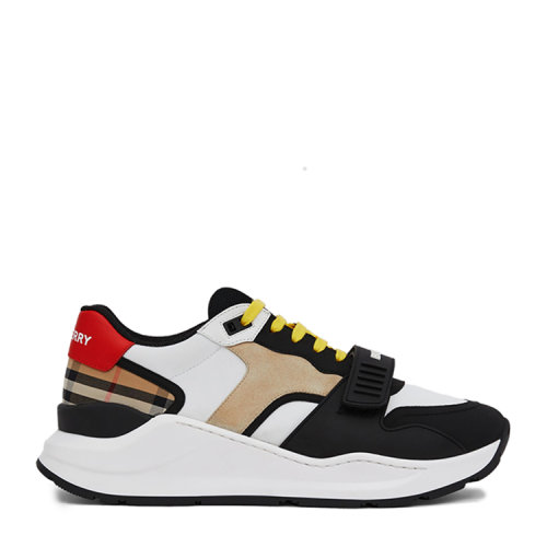 BURBERRY/博柏利 Vintage 格纹、尼龙拼麂皮运动鞋 80273501