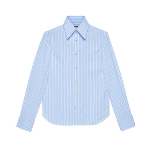 GUCCI古驰 22年秋冬 男士 条纹棉质衬衫 680788 ZAICD 4337 预定商品2-6周发货