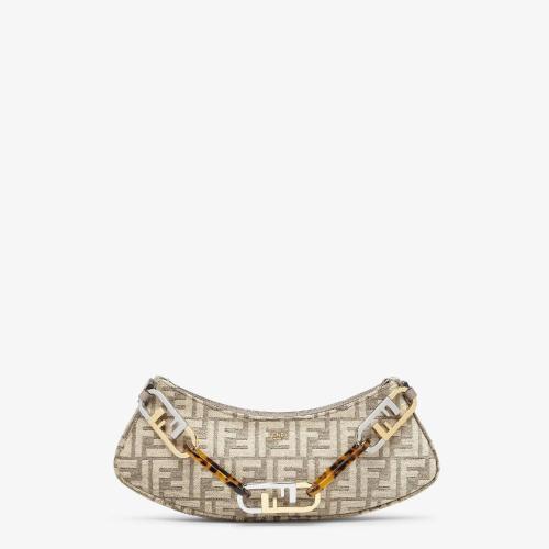  FENDI芬迪 22年秋冬 女士 手提包 鸽子灰织锦布料手拿包 8BS068AL9QF1IQN