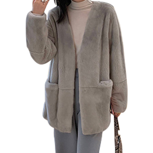 GeleiStory/GeleiStory进口天鹅绒水貂皮草外套貂皮整貂短款裘皮女士外套＞女士皮草