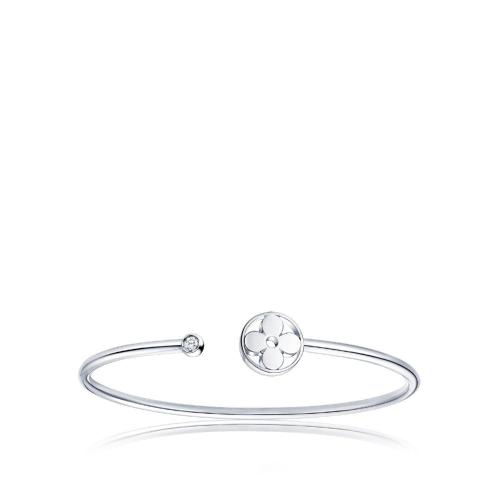  LV路易威登 22年秋冬 女士 手镯 IDYLLE BLOSSOM TWI*w*ST 手镯，白金 Q95536 Q95537 Q95535 预定商品2-8周发货