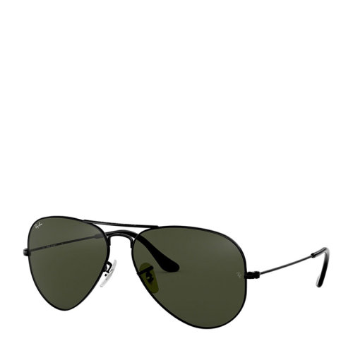 Ray-Ban/雷朋经典飞行员系列太阳镜男女款0RB3025 L2823黑色镜框绿色镜片 尺寸58