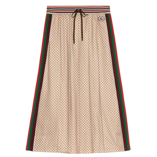 GUCCI/古驰女士米色印花百褶裙661786XJDFP9115