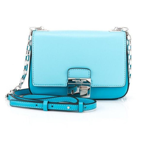 Michael Kors/迈克·科尔斯  女包女士蓝色皮革时尚百搭斜挎包单肩包  31H5PGAX1TACQUA