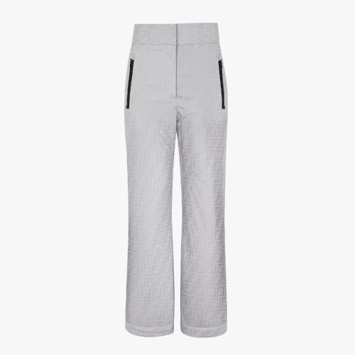  FENDI芬迪 22年秋冬 女士 运动裤 灰色FF高科技布料长裤 FAB313AK8AF1IHH