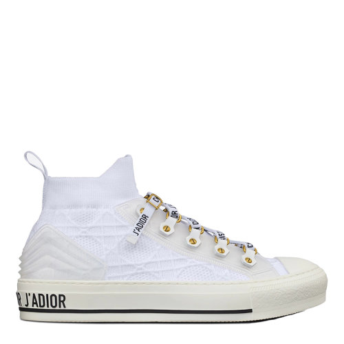 DIOR/迪奥 白色Cannage图案技术针织 皮革嵌件和陈年金金属配件 WALK'N'DIOR运动鞋 KCK276NKR_S10W