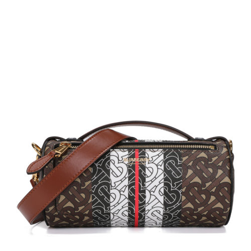 BURBERRY/博柏利男女通用马鞍棕专属标识条纹圆筒包斜挎包其它8020170