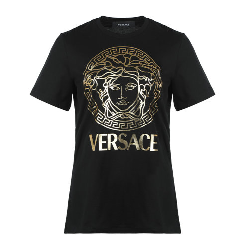 VERSACE/范思哲22春夏烫金美杜莎图案女士短袖T恤10041521A00769