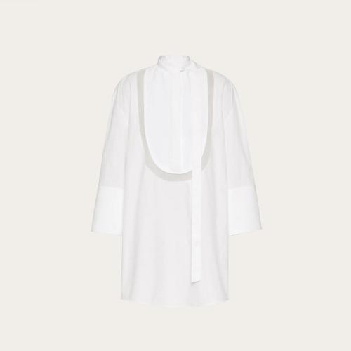  VALENTINO华伦天奴 22年秋冬 女士 长袖衬衫 TOP EN POPELINE DE COTON 1B3AE785_6001