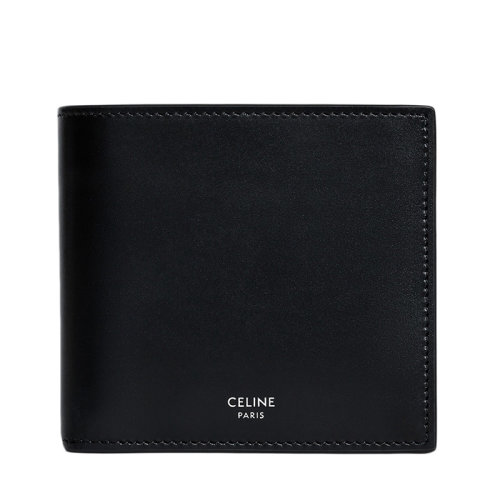 CELINE/赛琳 经典款 男士黑色光滑小牛皮双折短款钱包10B653BGO.38SI
