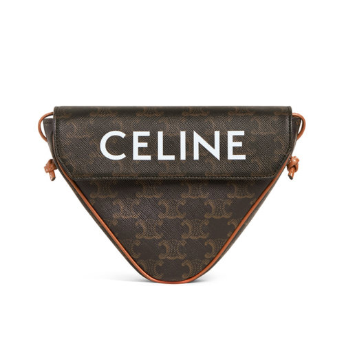 CELINE/赛琳 2021新品标志印花三角形手袋单肩斜挎包 195902BZK.04LI