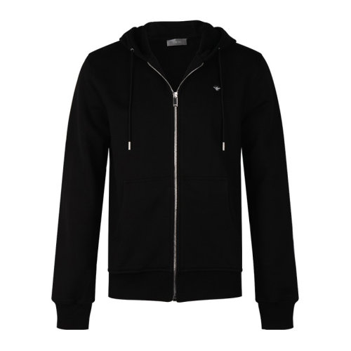 Dior/迪奥  男装 服饰 黑色连帽棉质蜜蜂刺绣运动衫 男士夹克外套 733J220