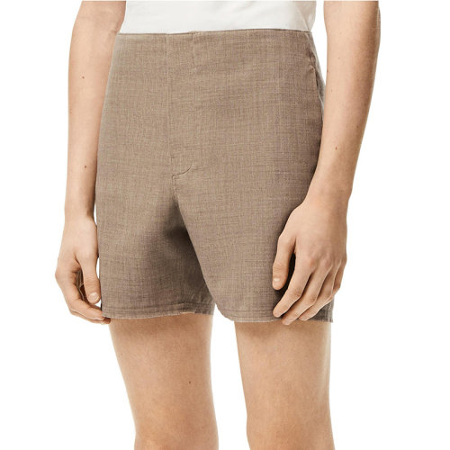 LOEWE/罗意威 22年秋冬新款 男士米色纯羊毛毛边下摆短裤H526Y04WAV-2140